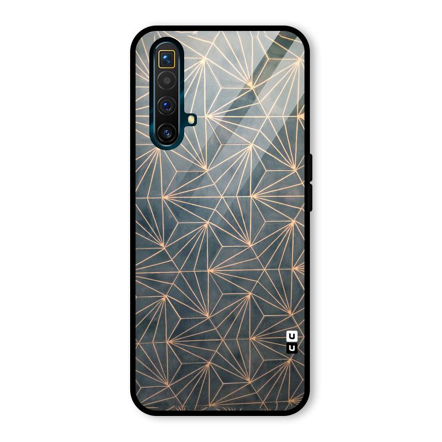 Dotted Lines Pattern Glass Back Case for Realme X3