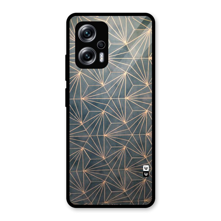 Dotted Lines Pattern Glass Back Case for Redmi K50i