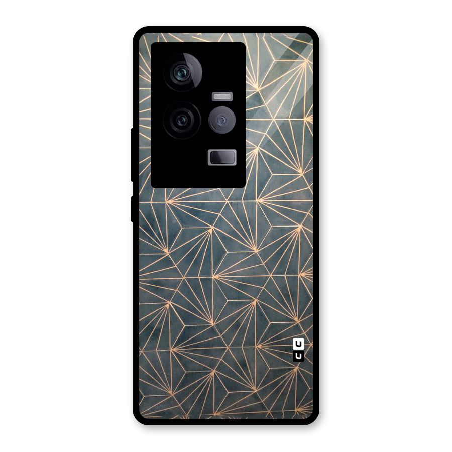 Dotted Lines Pattern Glass Back Case for Vivo iQOO 11 5G