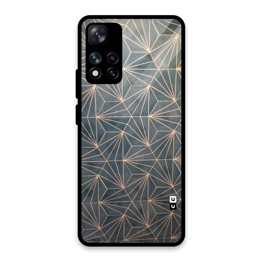 Dotted Lines Pattern Glass Back Case for Xiaomi 11i HyperCharge 5G
