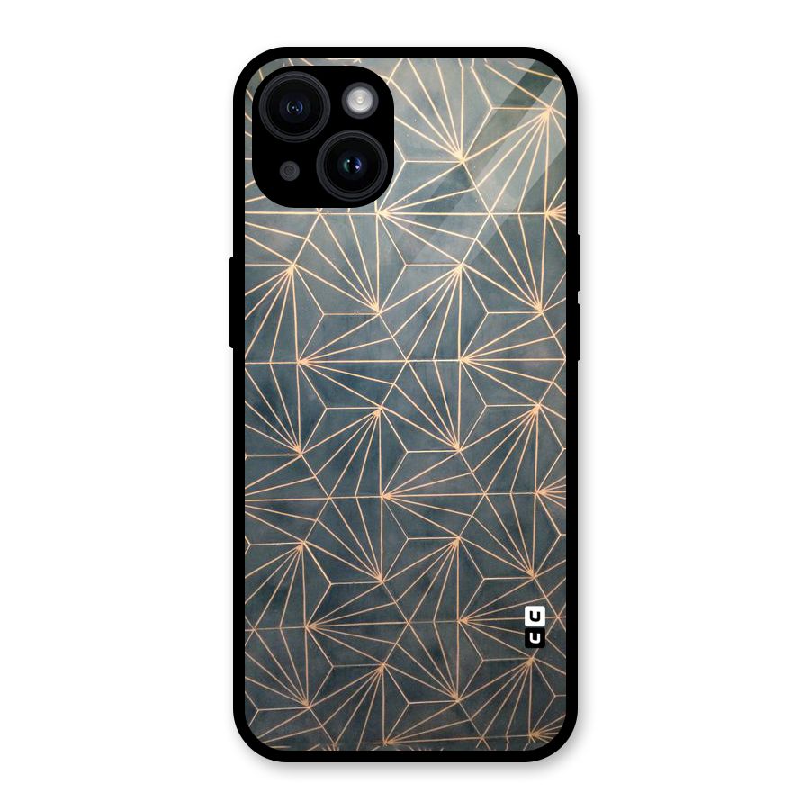 Dotted Lines Pattern Glass Back Case for iPhone 14