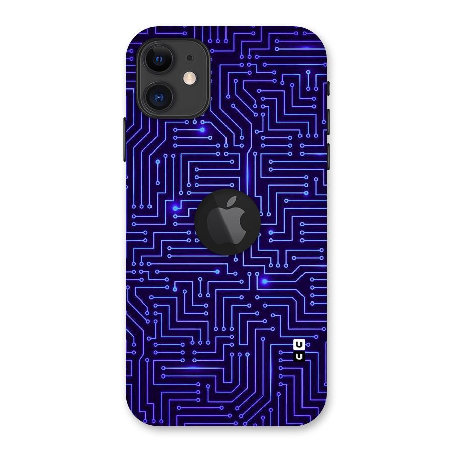 Dotting Lines Back Case for iPhone 11 Logo Cut