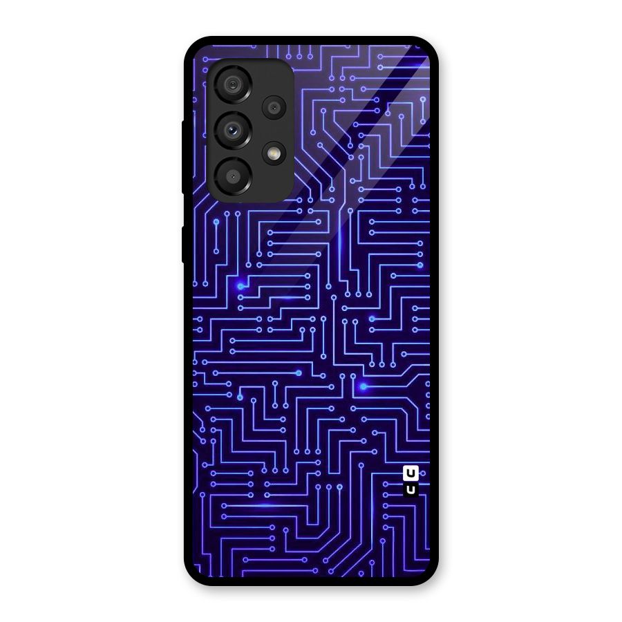 Dotting Lines Glass Back Case for Galaxy A33 5G