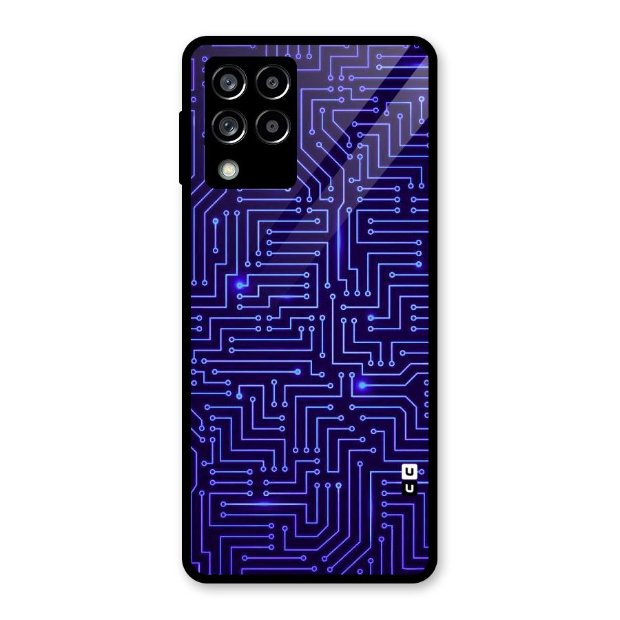 Dotting Lines Glass Back Case for Galaxy M53 5G