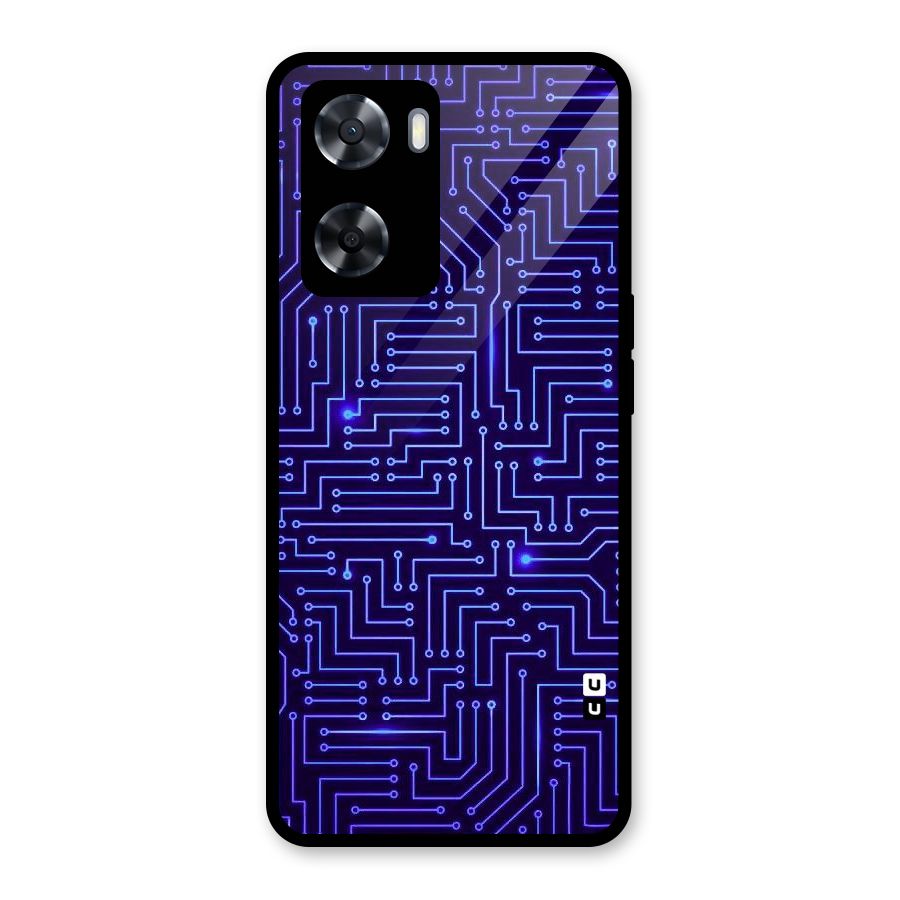 Dotting Lines Glass Back Case for Oppo A57 2022