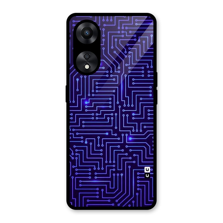 Dotting Lines Glass Back Case for Oppo A78