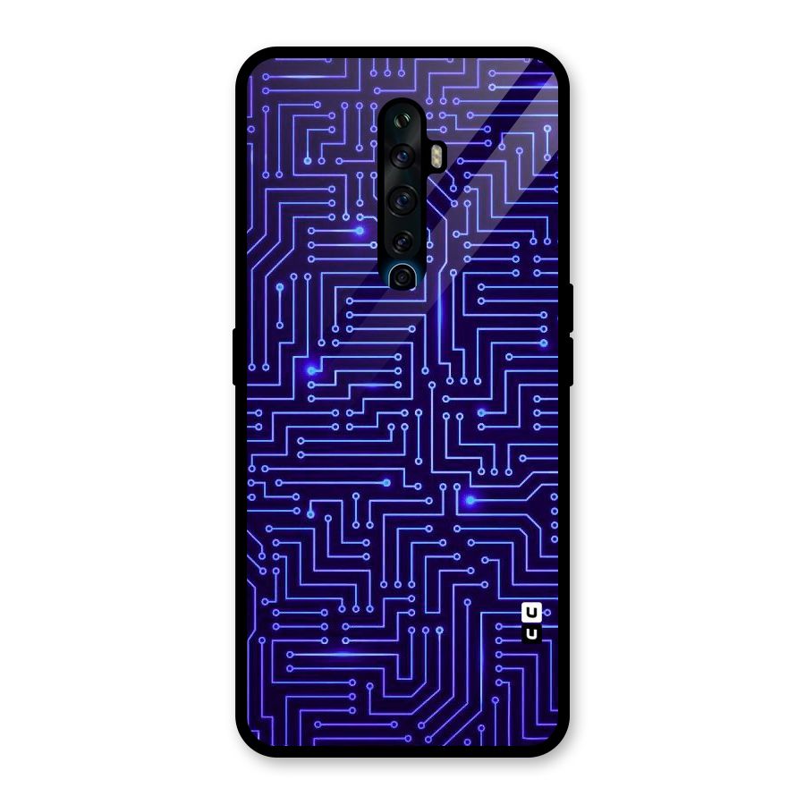 Dotting Lines Glass Back Case for Oppo Reno2 F