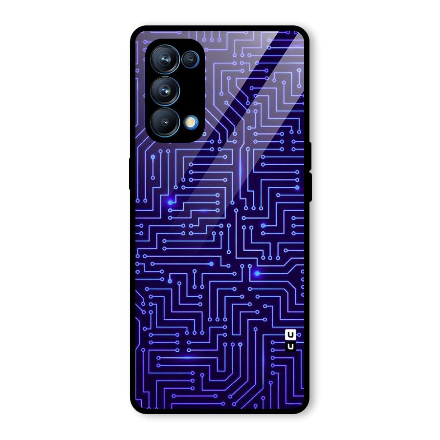 Dotting Lines Glass Back Case for Oppo Reno5 Pro 5G