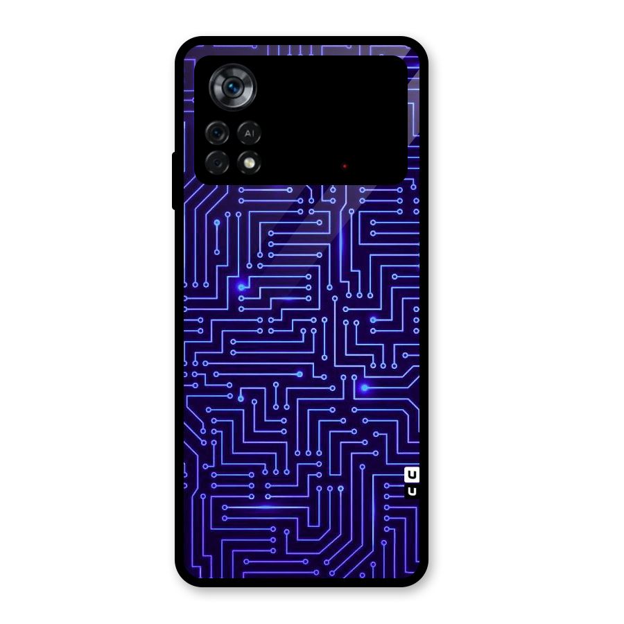 Dotting Lines Glass Back Case for Poco X4 Pro 5G