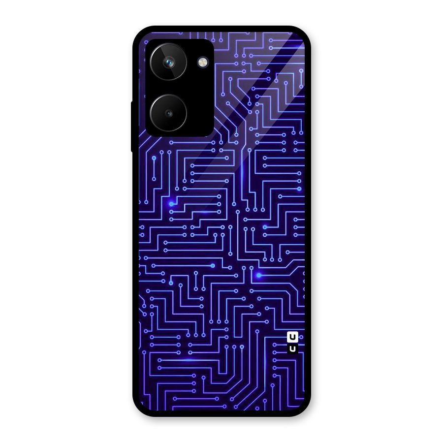 Dotting Lines Glass Back Case for Realme 10