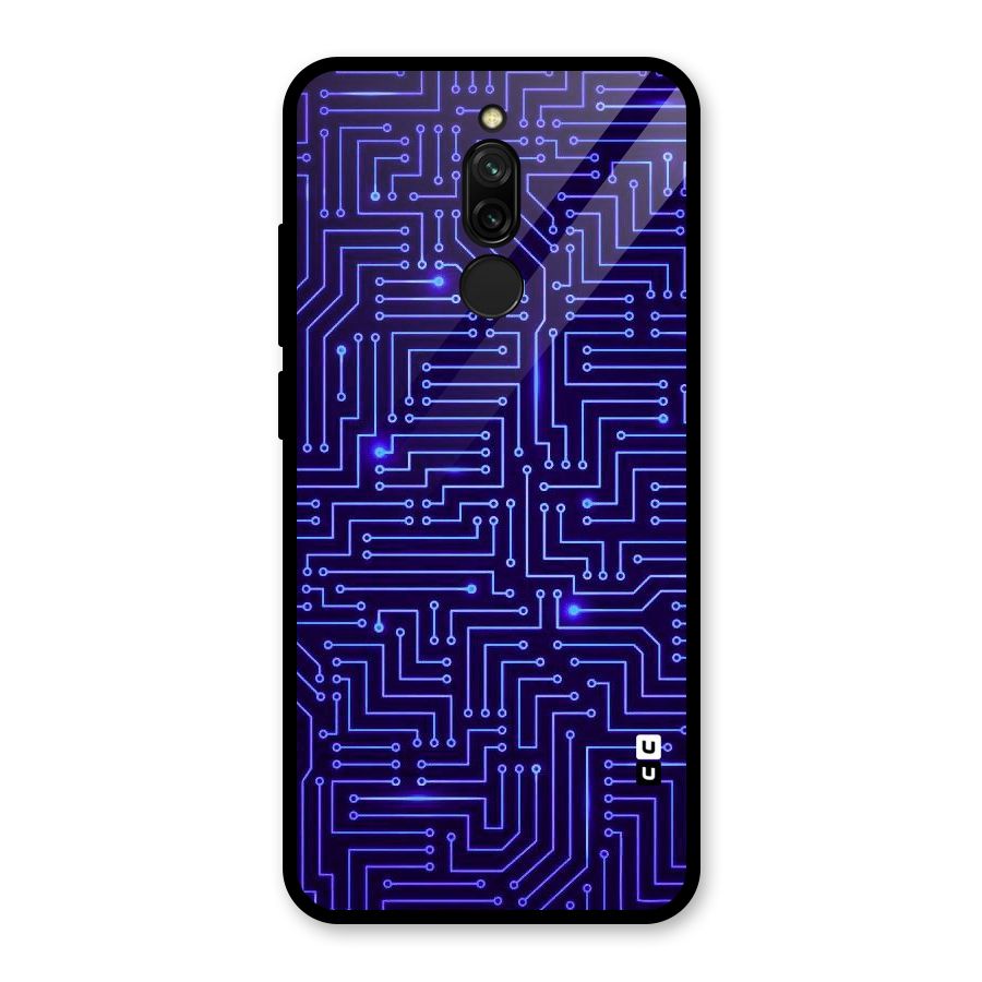 Dotting Lines Glass Back Case for Redmi 8