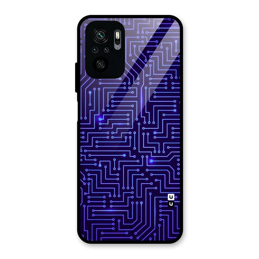 Dotting Lines Glass Back Case for Redmi Note 10S