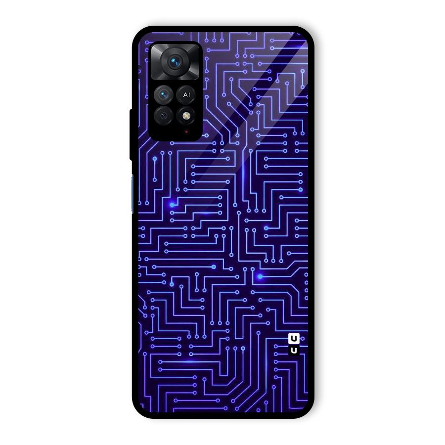 Dotting Lines Glass Back Case for Redmi Note 11 Pro