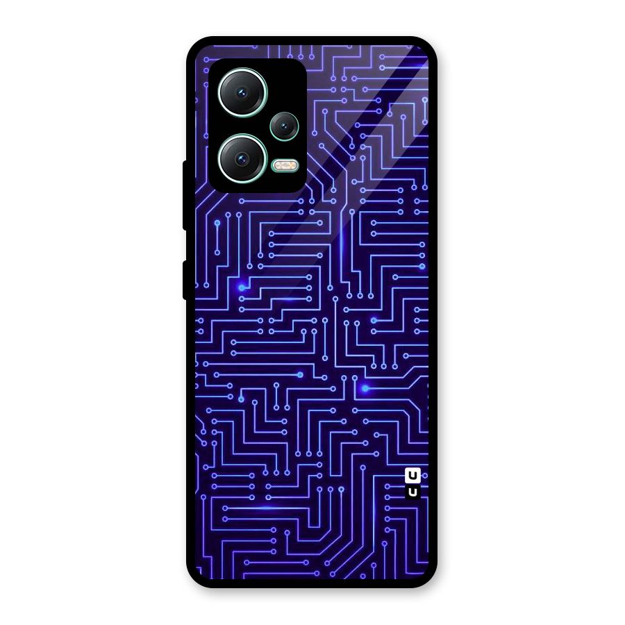 Dotting Lines Glass Back Case for Redmi Note 12 5G