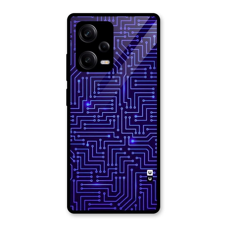Dotting Lines Glass Back Case for Redmi Note 12 Pro