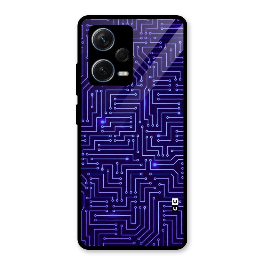Dotting Lines Glass Back Case for Redmi Note 12 Pro Plus 5G
