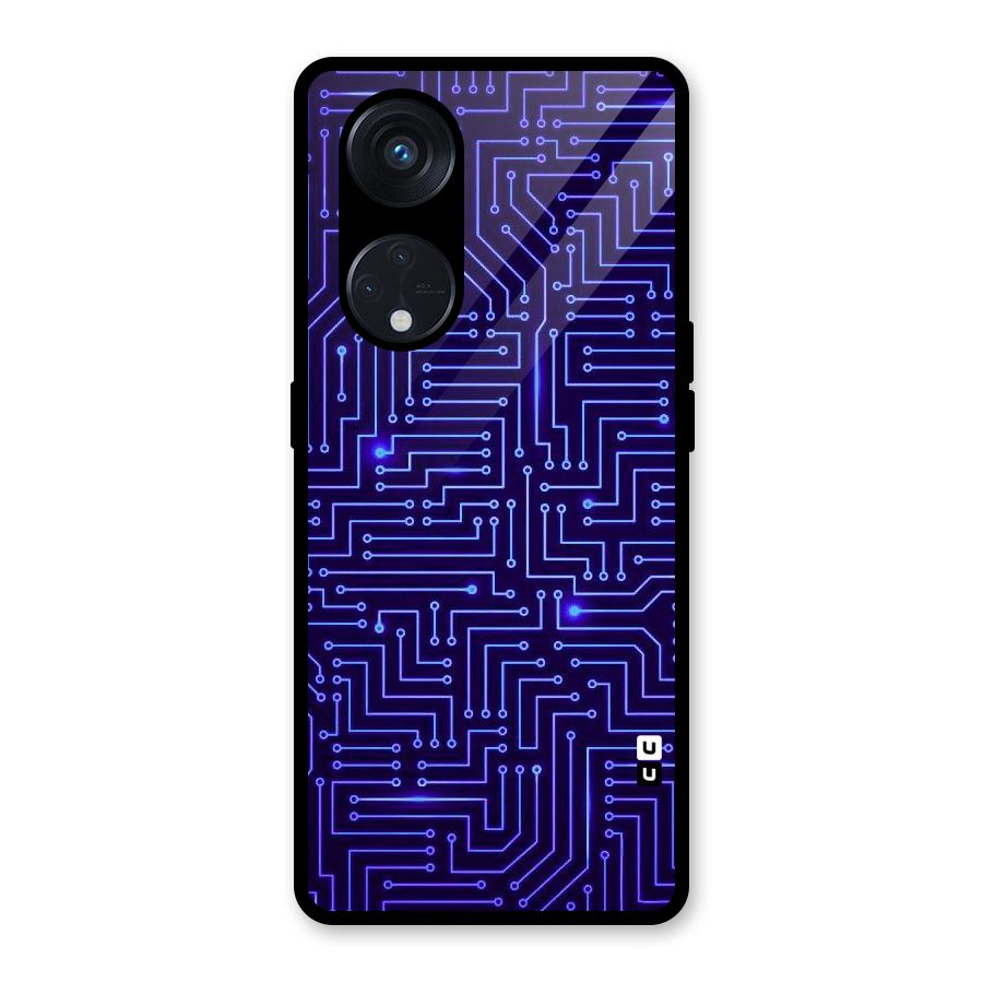 Dotting Lines Glass Back Case for Reno8 T 5G