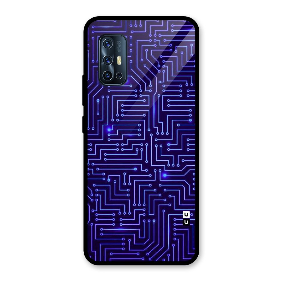 Dotting Lines Glass Back Case for Vivo V17