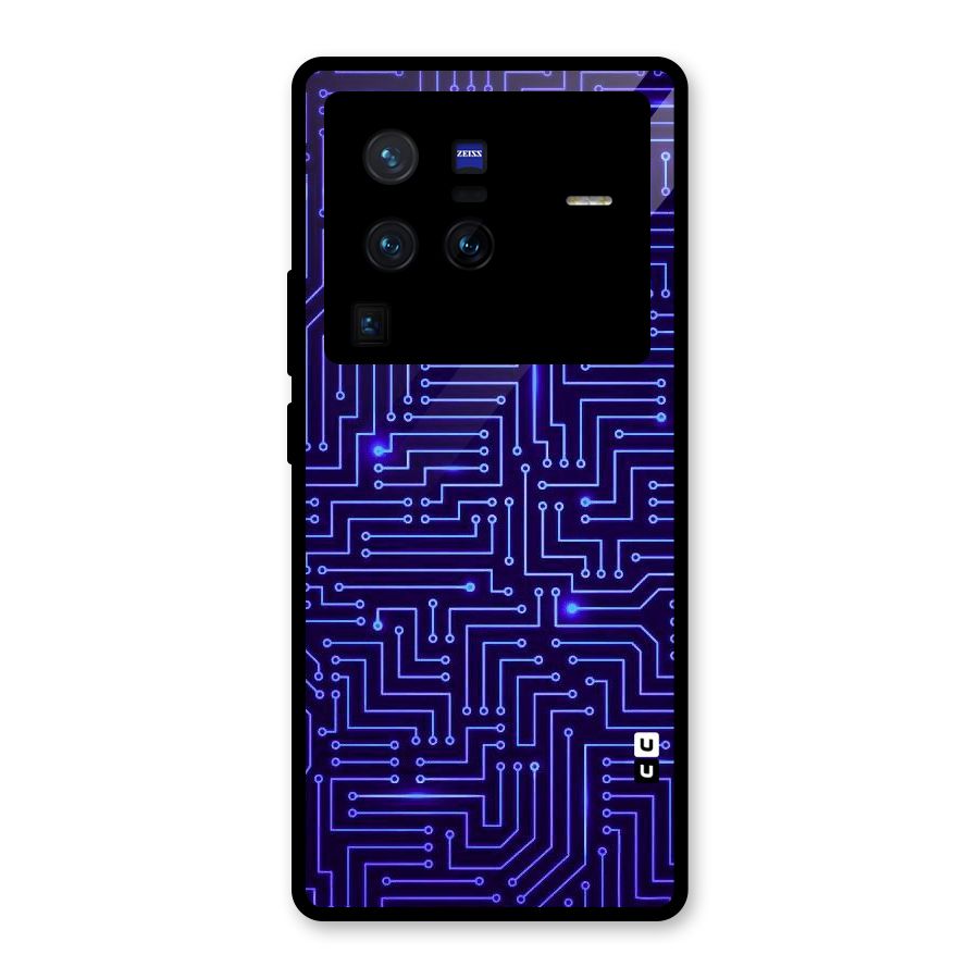 Dotting Lines Glass Back Case for Vivo X80 Pro