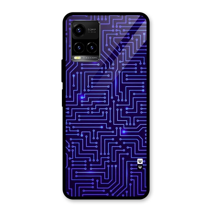 Dotting Lines Glass Back Case for Vivo Y21T