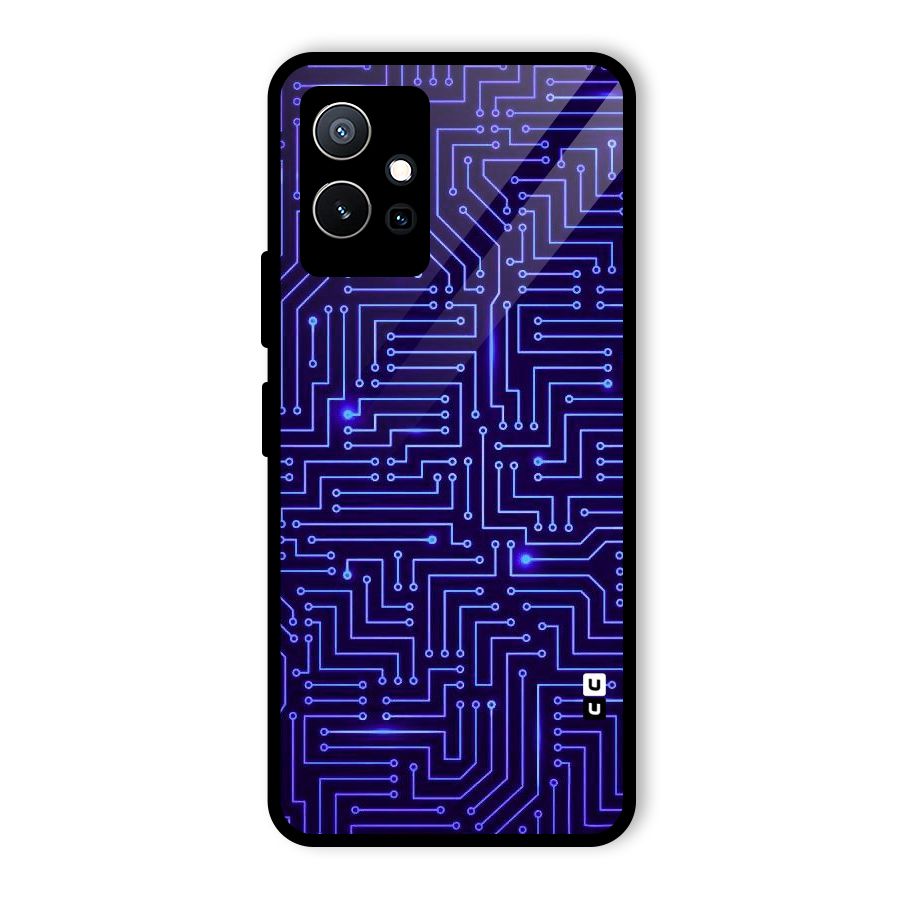 Dotting Lines Glass Back Case for Vivo Y75 5G