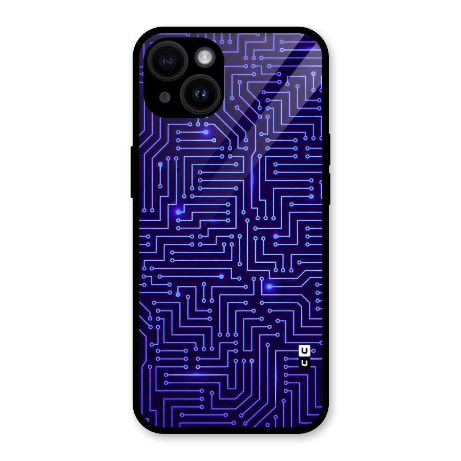 Dotting Lines Glass Back Case for iPhone 14