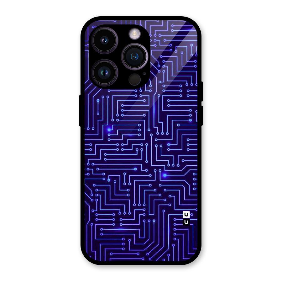 Dotting Lines Glass Back Case for iPhone 14 Pro