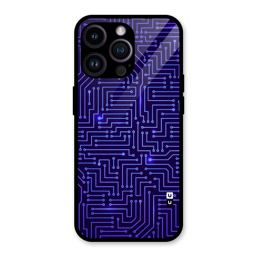 Dotting Lines Glass Back Case for iPhone 14 Pro Max