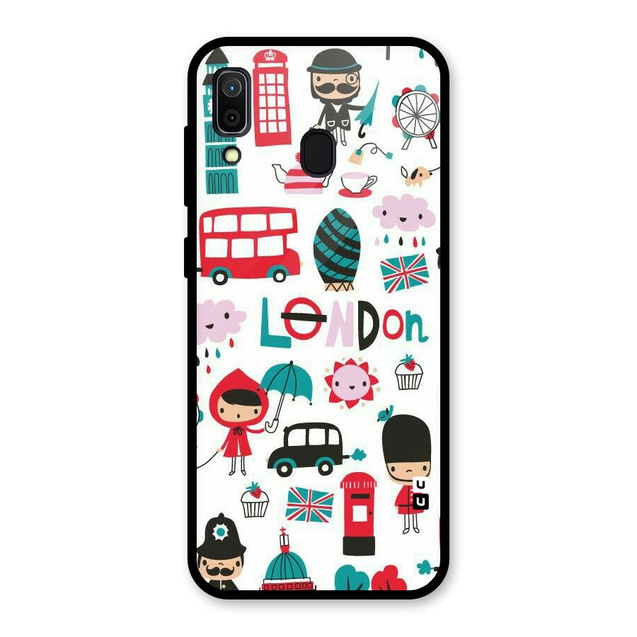 Double Decker Glass Back Case for Galaxy A30