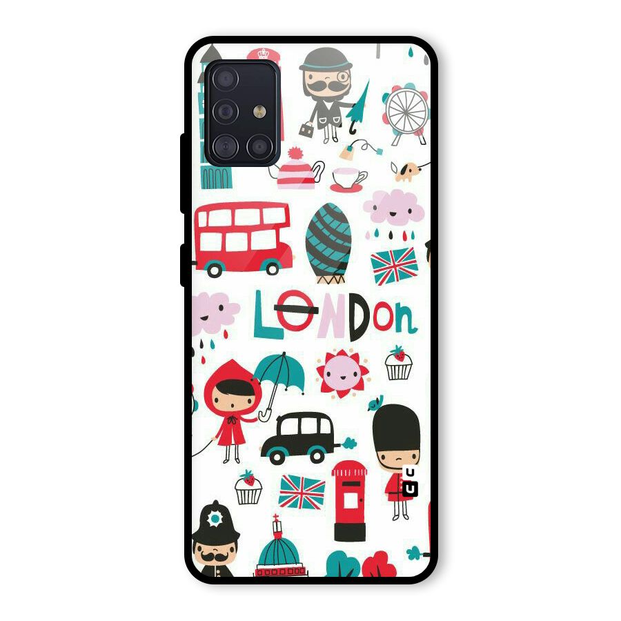 Double Decker Glass Back Case for Galaxy A51