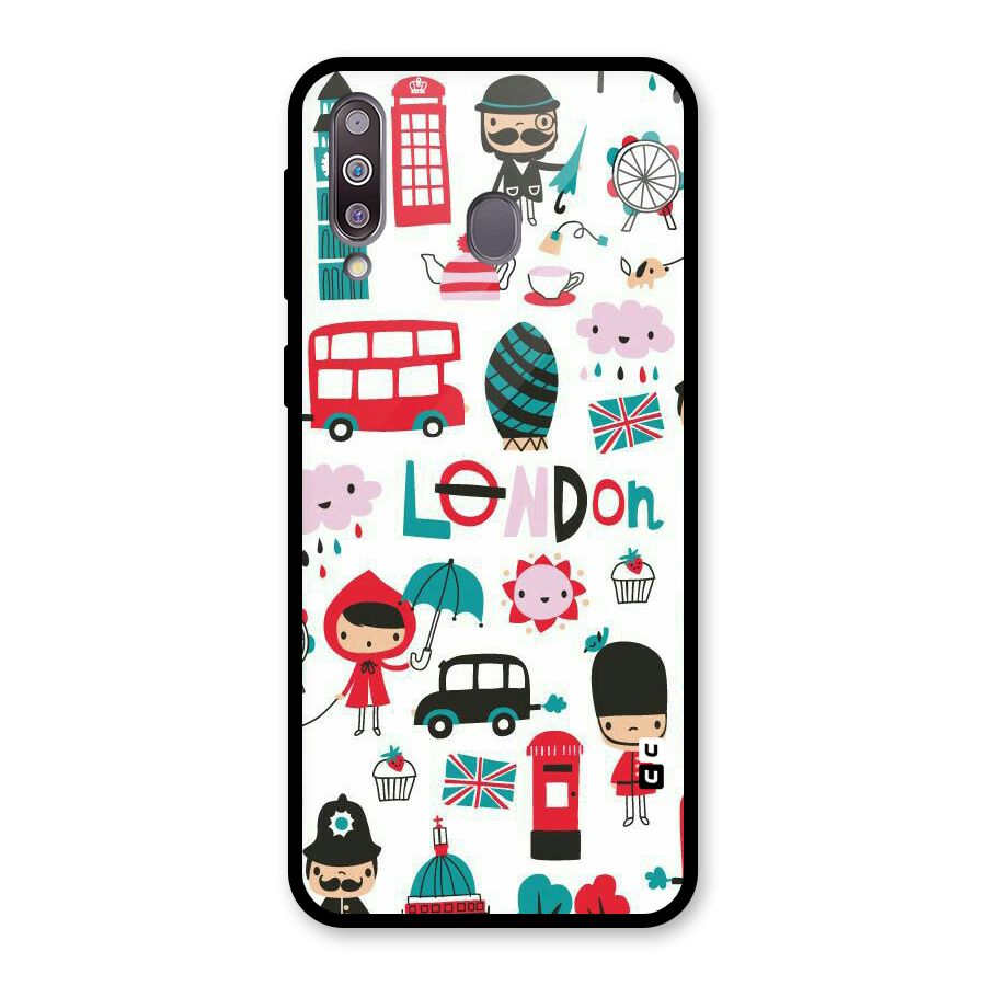 Double Decker Glass Back Case for Galaxy M30