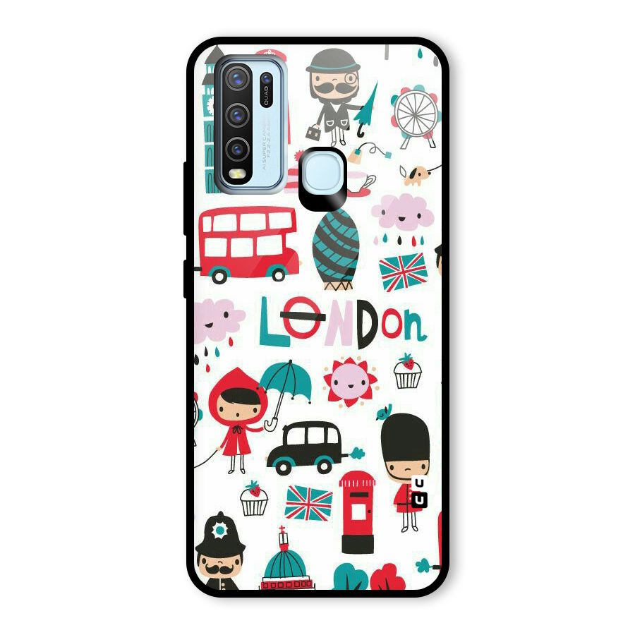 Double Decker Glass Back Case for Vivo Y30