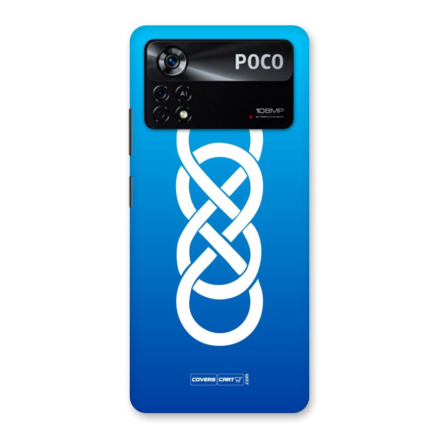 Double Infinity Blue Back Case for Poco X4 Pro 5G
