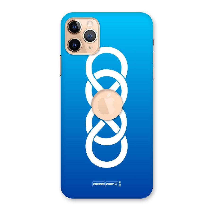 Double Infinity Blue Back Case for iPhone 11 Pro Max Logo Cut