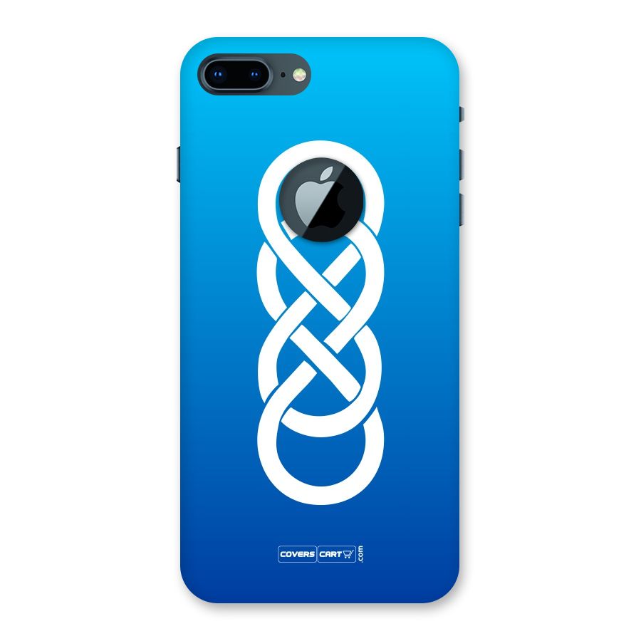 Double Infinity Blue Back Case for iPhone 7 Plus Logo Cut