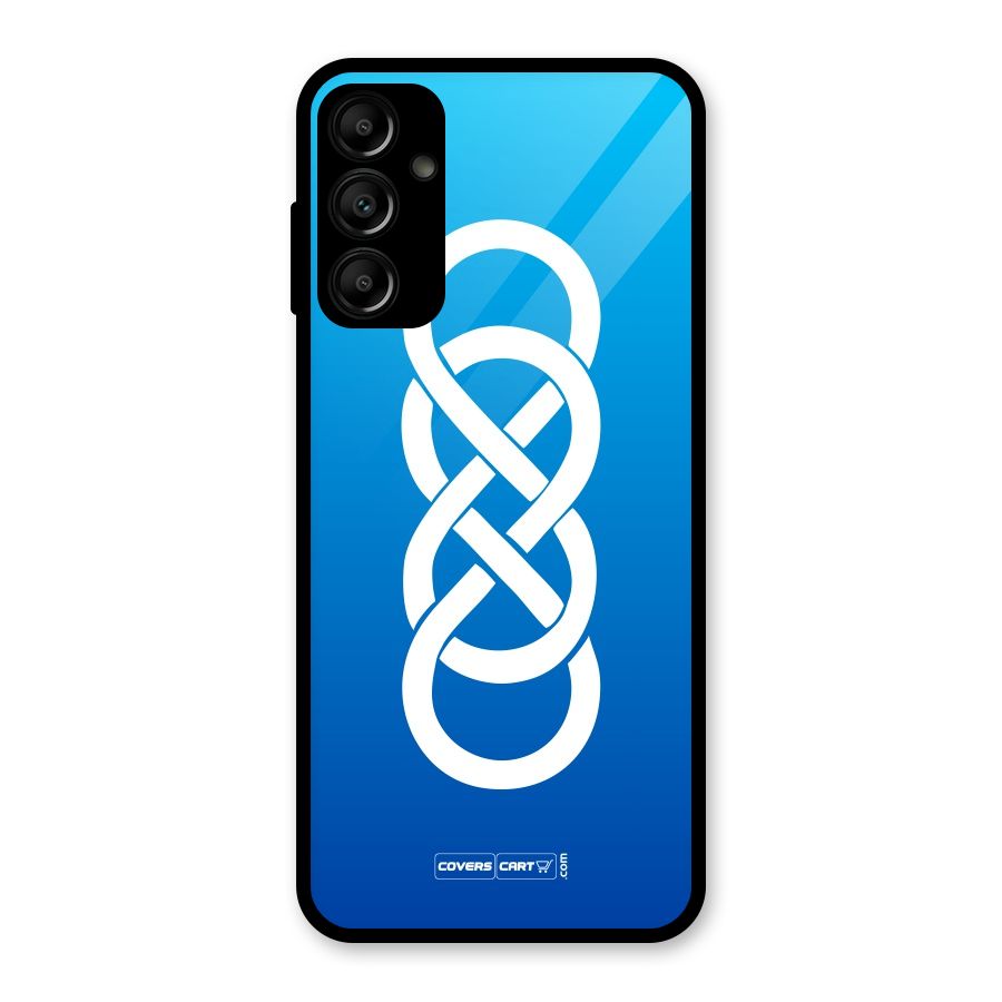 Double Infinity Blue Glass Back Case for Galaxy A14 5G