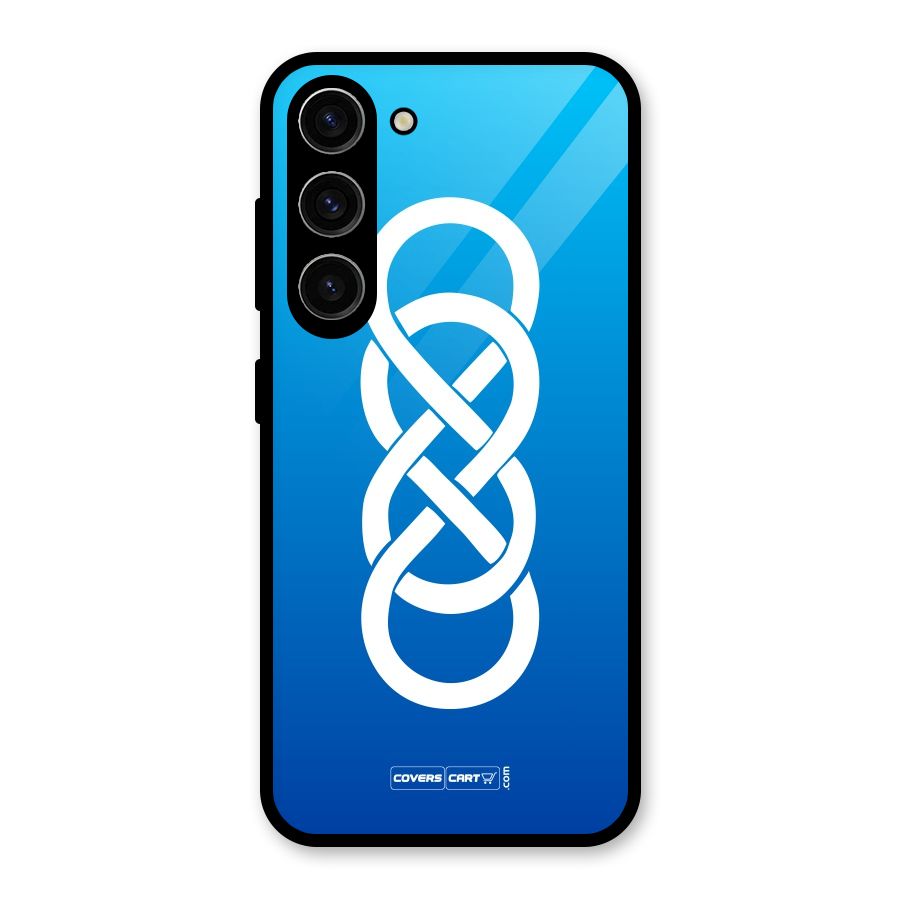 Double Infinity Blue Glass Back Case for Galaxy S23