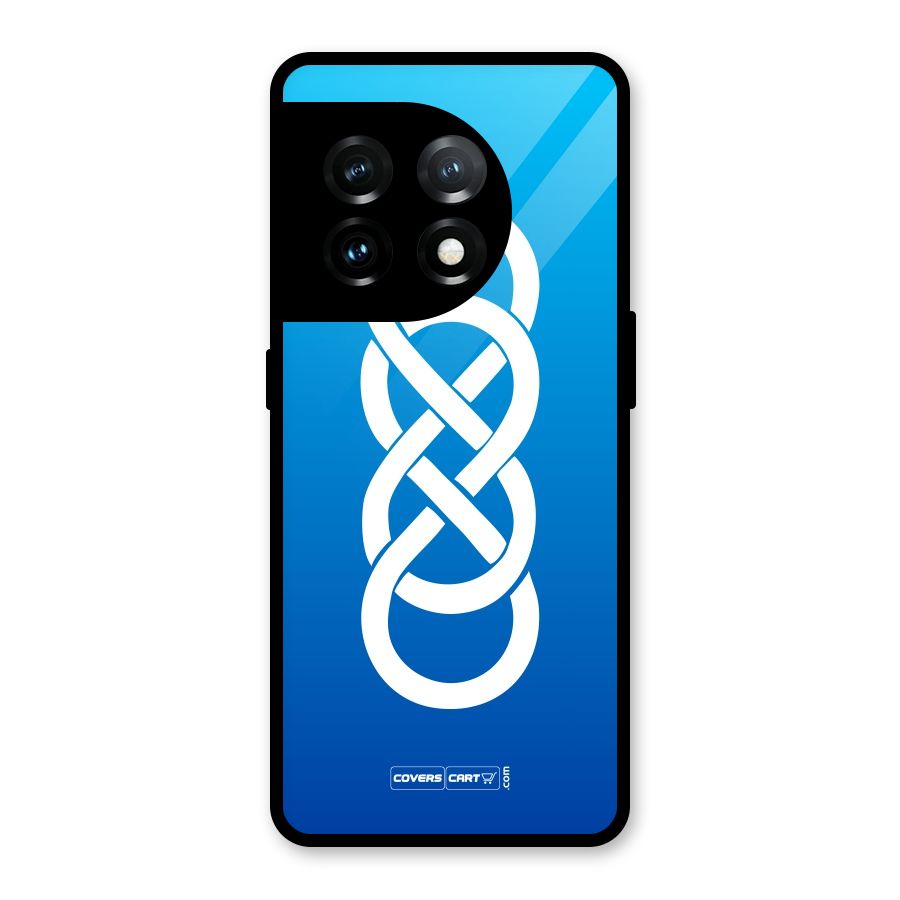 Double Infinity Blue Glass Back Case for OnePlus 11
