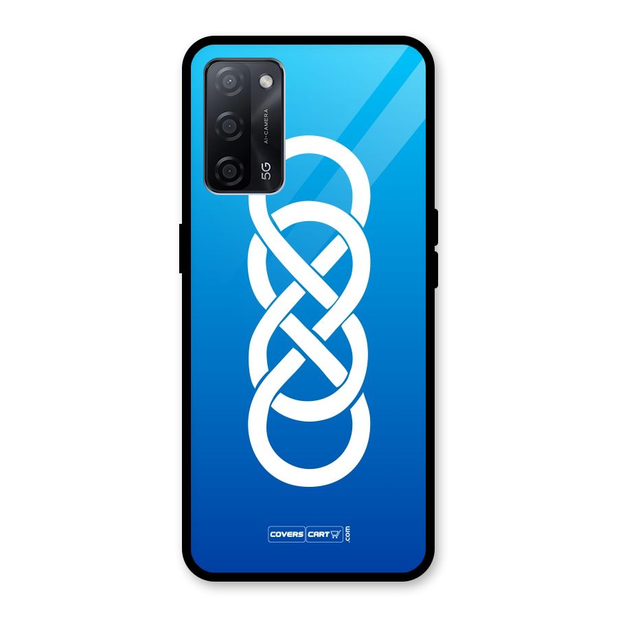 Double Infinity Blue Glass Back Case for Oppo A53s 5G