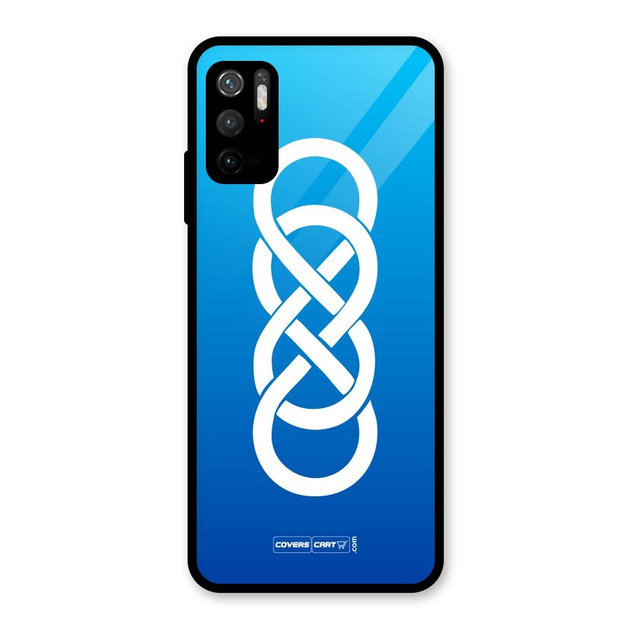 Double Infinity Blue Glass Back Case for Poco M3 Pro 5G
