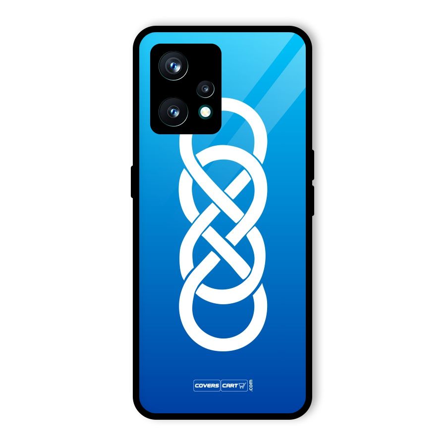 Double Infinity Blue Glass Back Case for Realme 9 Pro Plus 5G