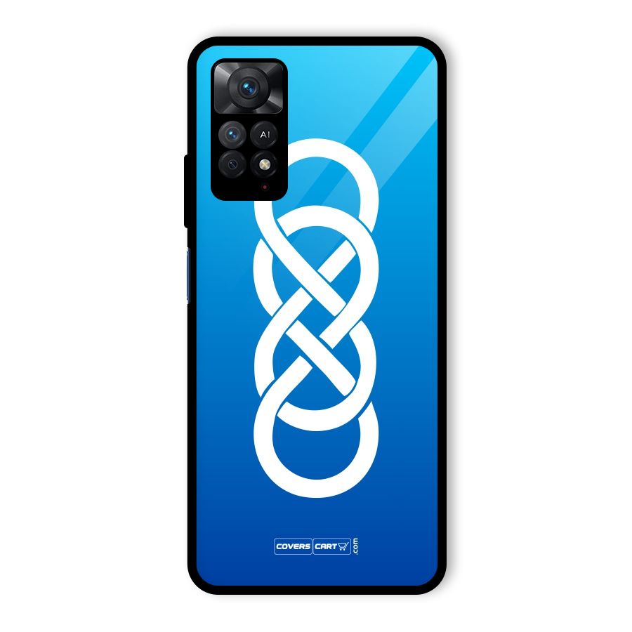 Double Infinity Blue Glass Back Case for Redmi Note 11 Pro