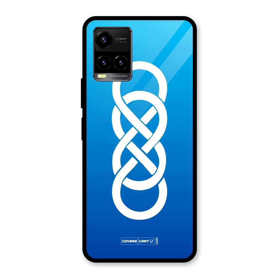Double Infinity Blue Glass Back Case for Vivo Y21T