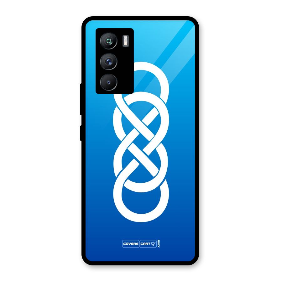 Double Infinity Blue Glass Back Case for Vivo iQOO 9 SE