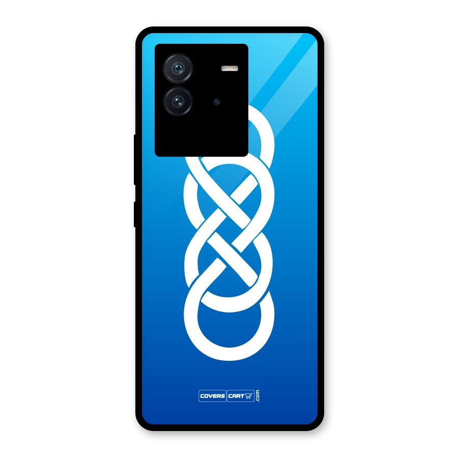 Double Infinity Blue Glass Back Case for Vivo iQOO Neo 6 5G