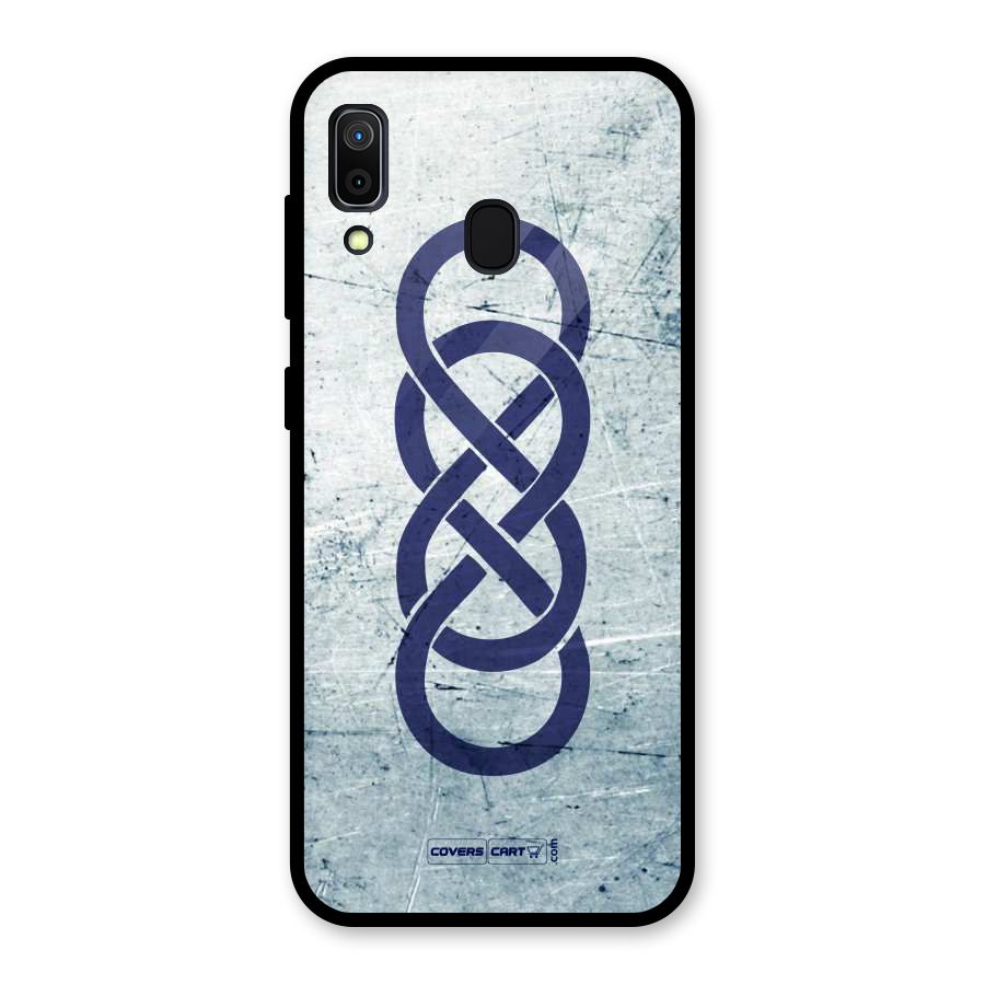 Double Infinity Rough Glass Back Case for Galaxy A30