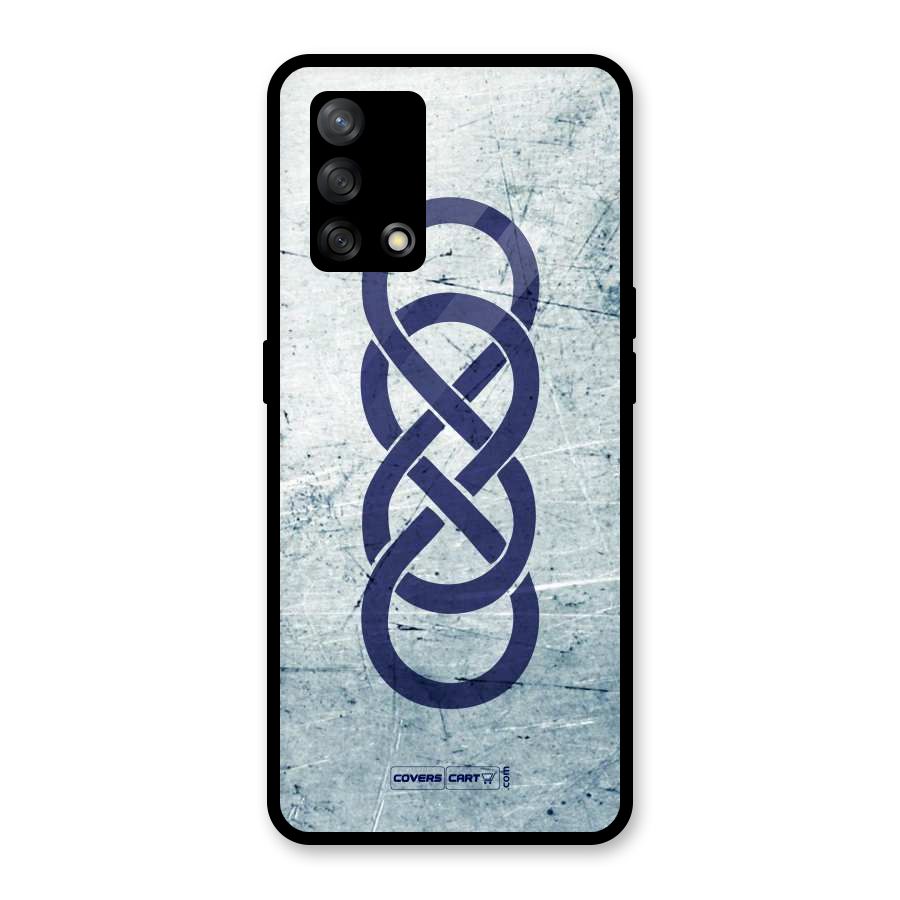 Double Infinity Rough Glass Back Case for Oppo F19s