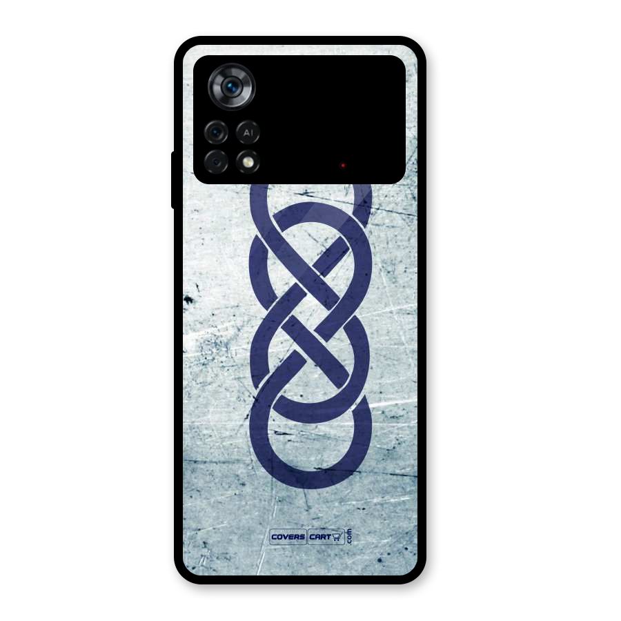 Double Infinity Rough Glass Back Case for Poco X4 Pro 5G