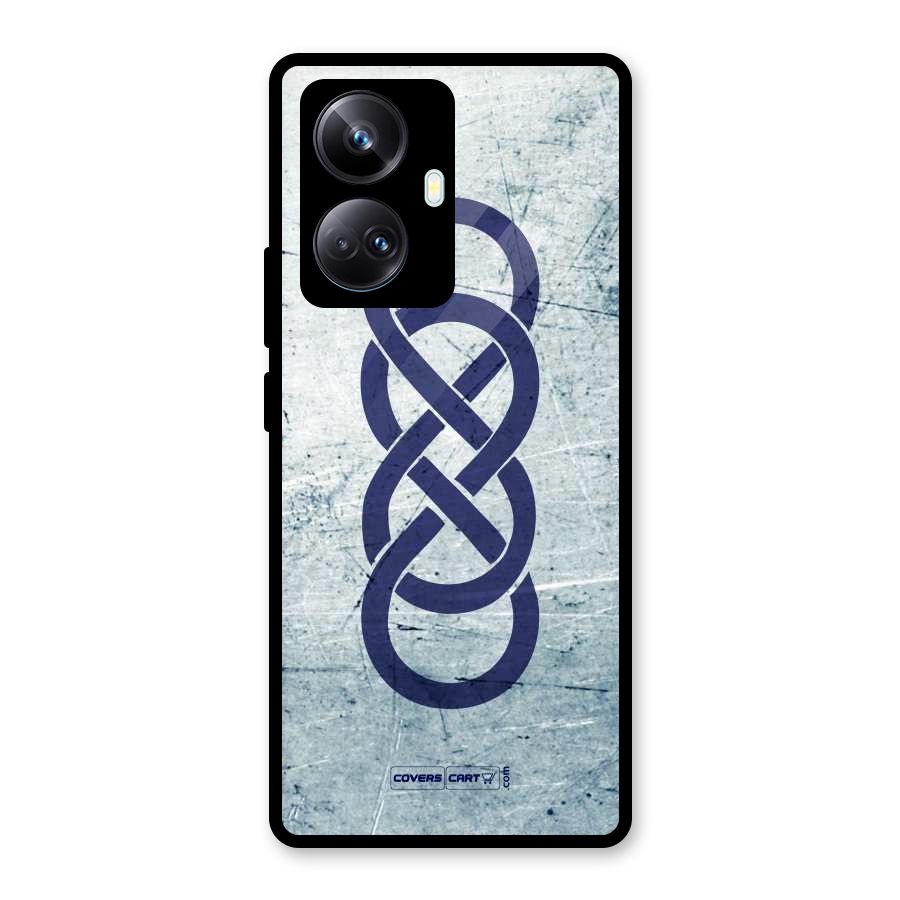 Double Infinity Rough Glass Back Case for Realme 10 Pro Plus