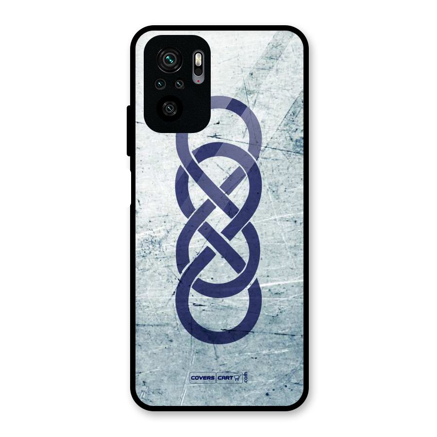 Double Infinity Rough Glass Back Case for Redmi Note 11 SE